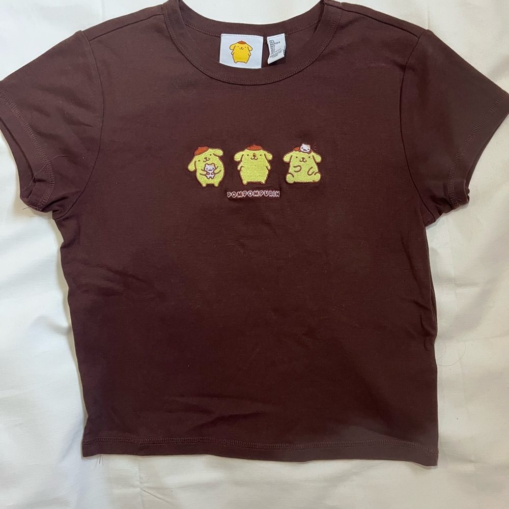 Forever 21 Brown Short Sleeve Tee with Graphic Design